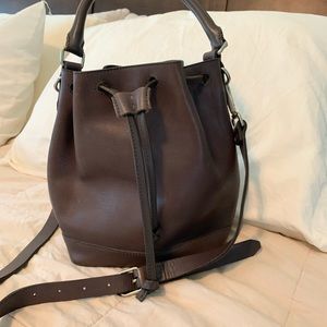 Madewell leather bucket bag